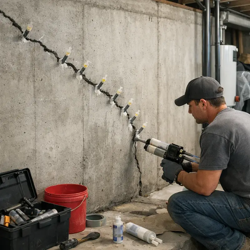 Basement Wall Crack Repair Herndon
